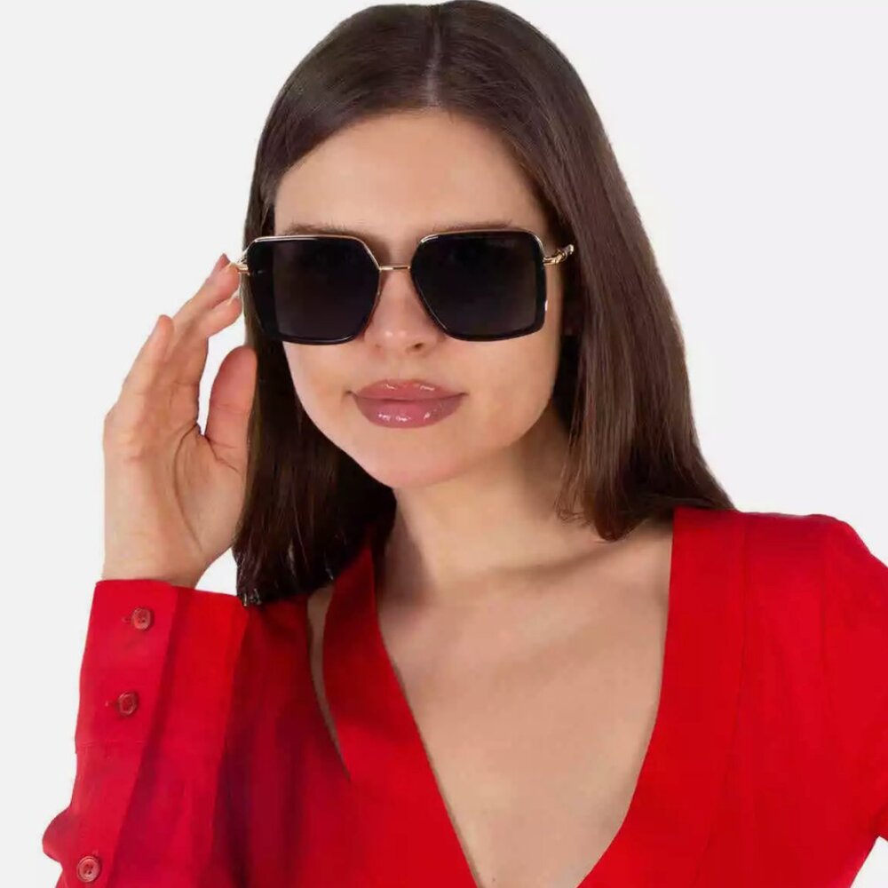 NEW Versace Dark Grey Square Ladies Sunglasses